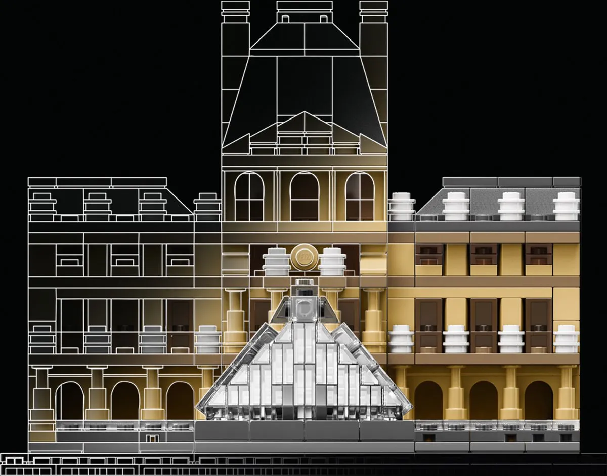 LEGO Architecture Het Louvre 21024 - 695 Stenen
