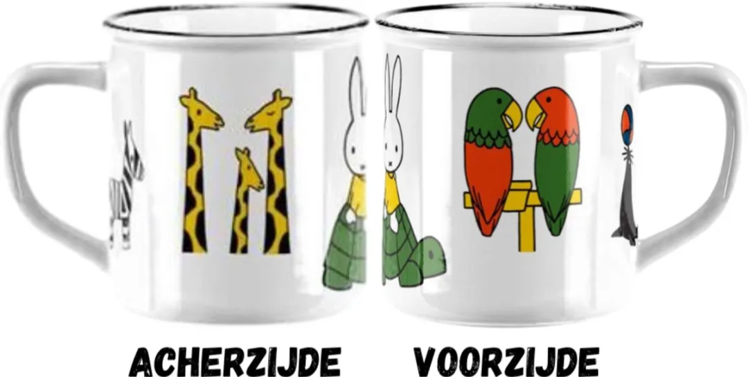 Nijntje Keramische Mok Dierentuin 20ml - Wit Multi