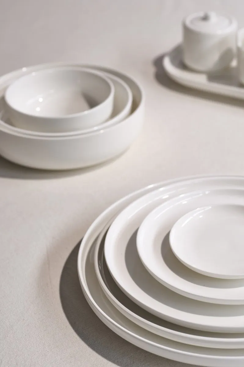 Cosy&Trendy Dinerborden Moon White Ø28cm - 4 Stuks