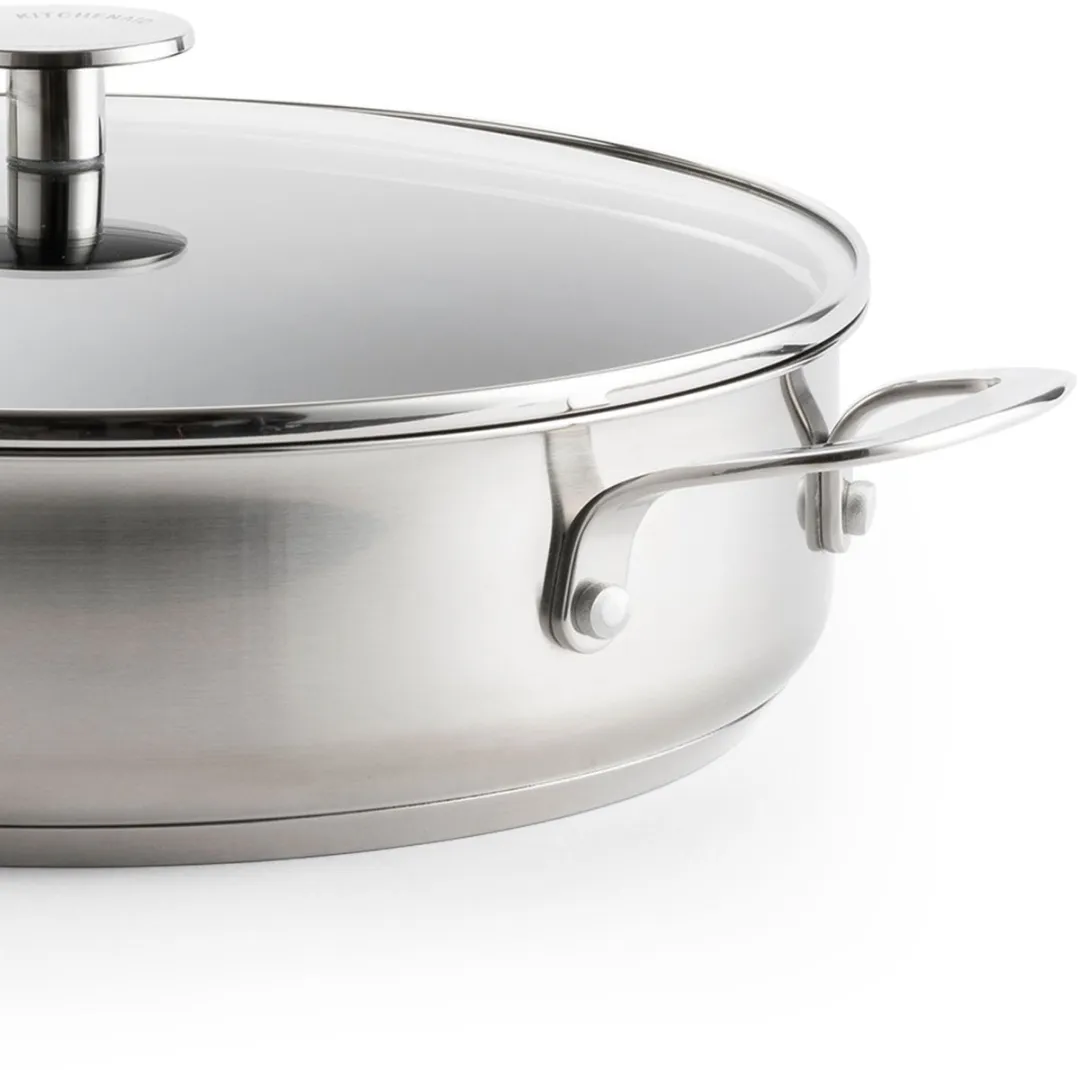 KitchenAid Hapjespan 28cm - 4.3L - Inductie - Zilver