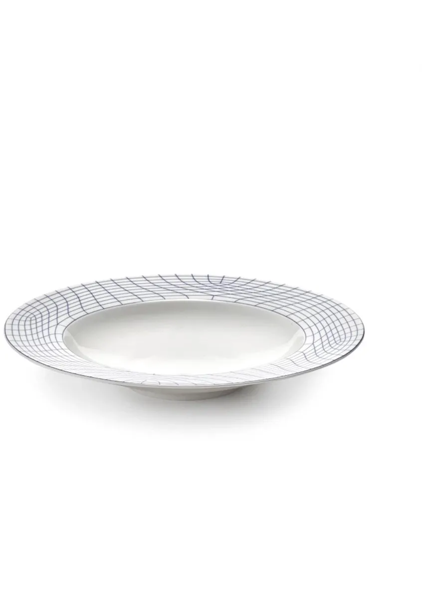 Serax Ann Van Hoey Nido Diep Bord 28cm - Blauw/Wit