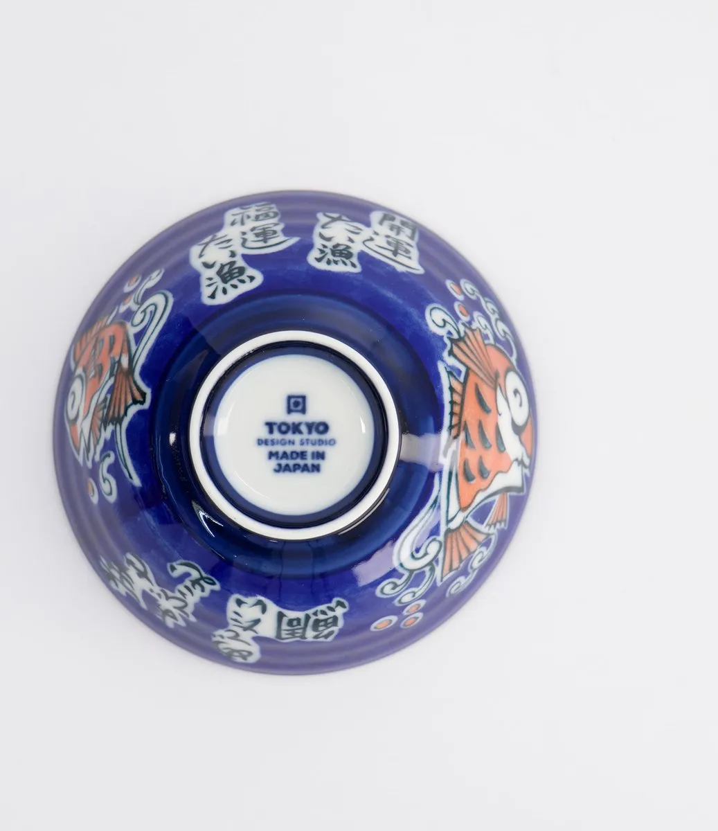 Tokyo Design Studio Kawaii Rijstkom Snapper Kom - Blauw