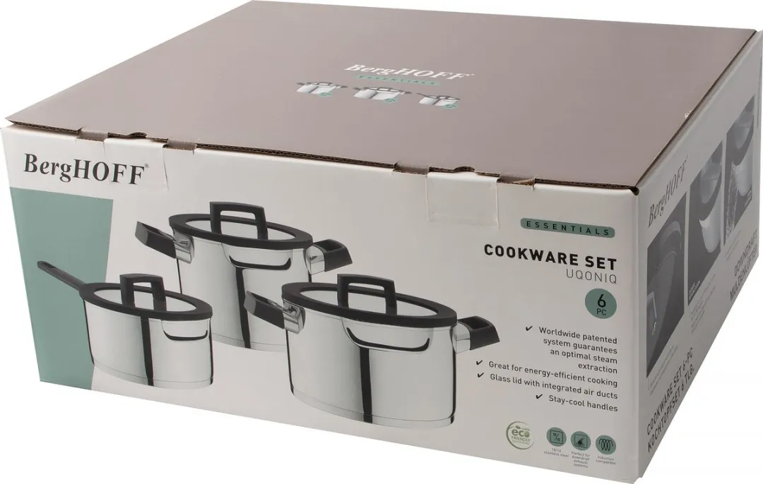 BergHOFF DiNA 7-delige Kookset Uqonic Downdraft - Zwart - afbeelding 6 van 6