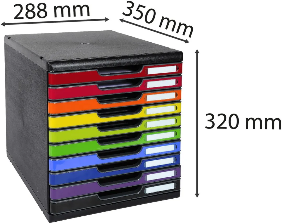 Exacompta Ladenbox MODULO A4 10 Gesloten Laden - Harlekijn