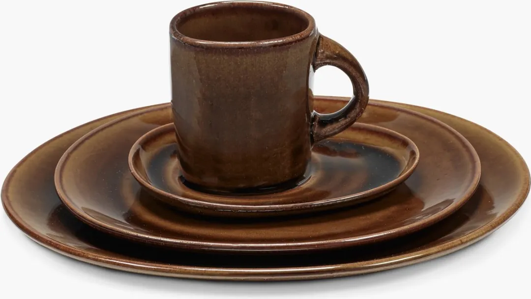 Serax Uncharted Out of Lines Koffiekoppen 22cl - Ocher - 2 Stuks