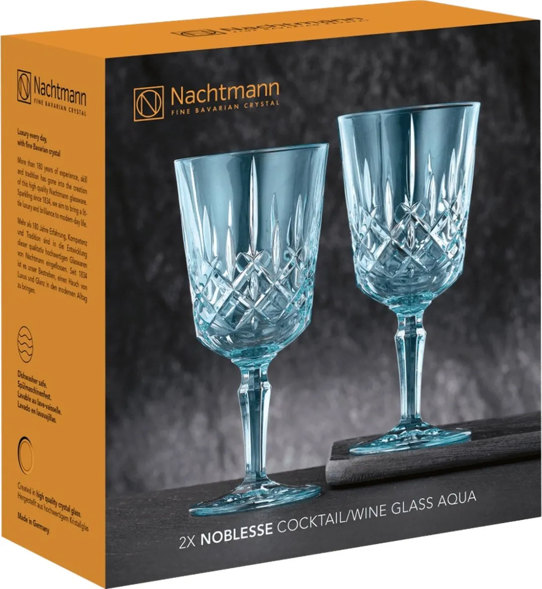 Nachtmann Noblesse Wijnglas 35,5cl Blauw - 2 Stuks
