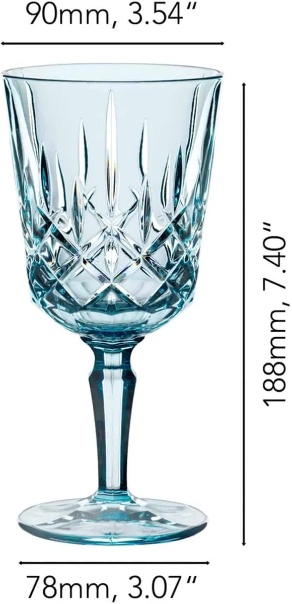 Nachtmann Noblesse Wijnglas 35,5cl Blauw - 2 Stuks