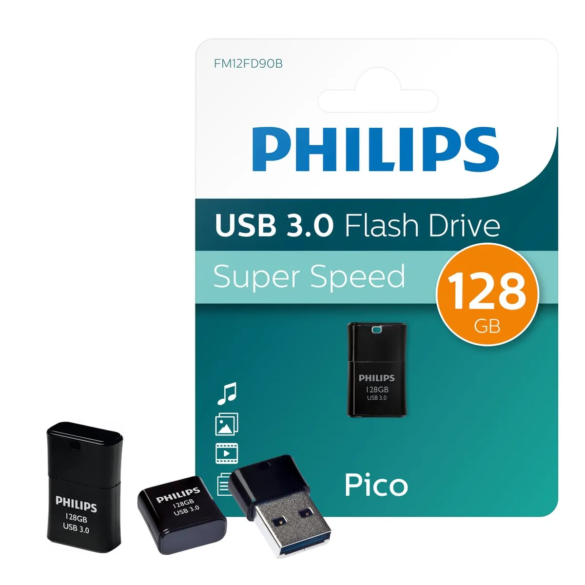Philips Pico Edition FM12FD90B USB-Stick 128GB - Zwart - afbeelding 6 van 6