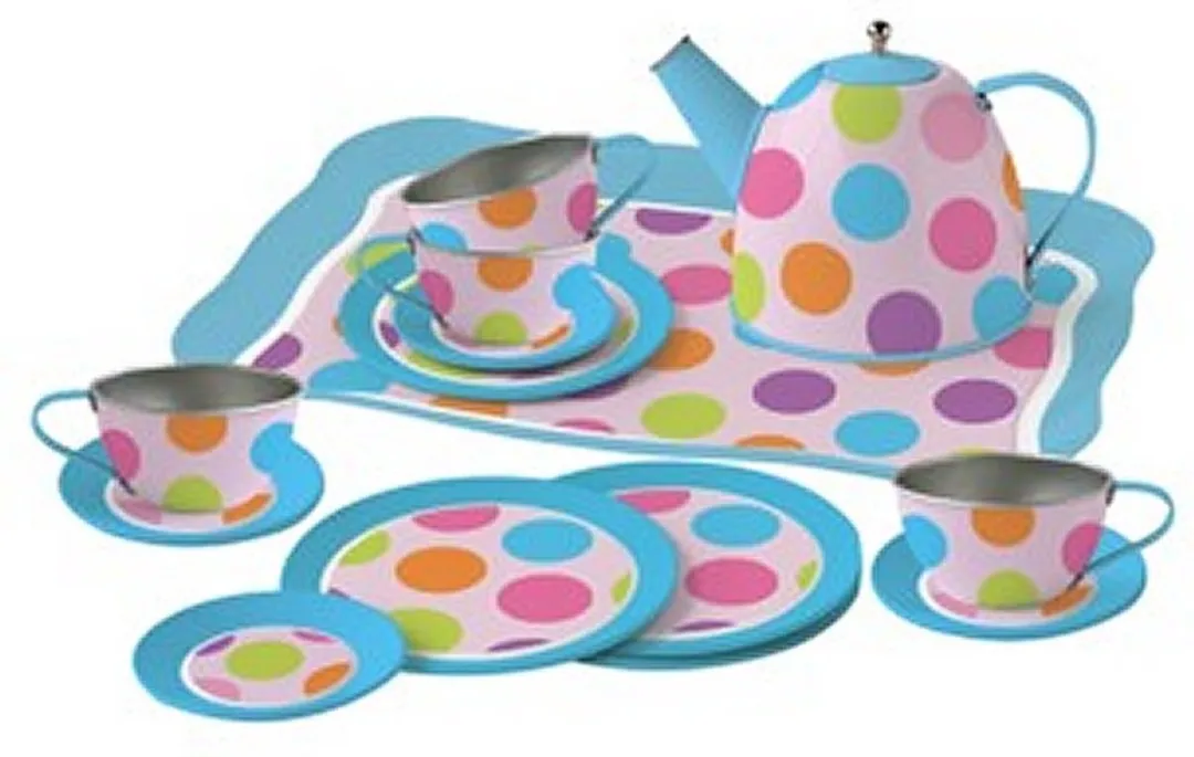 Simply for Kids Tinnen Theeservies Confetti