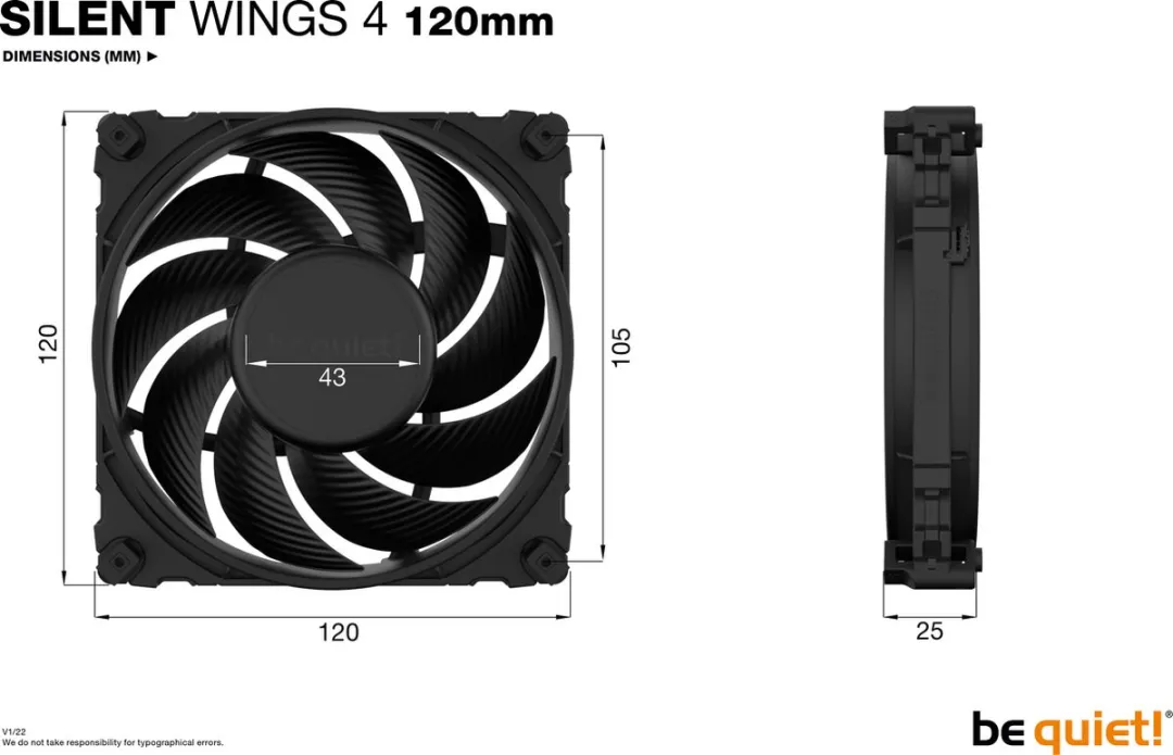 be quiet! Silent Wings 4 BL092 PC-Ventilator 12cm - Zwart