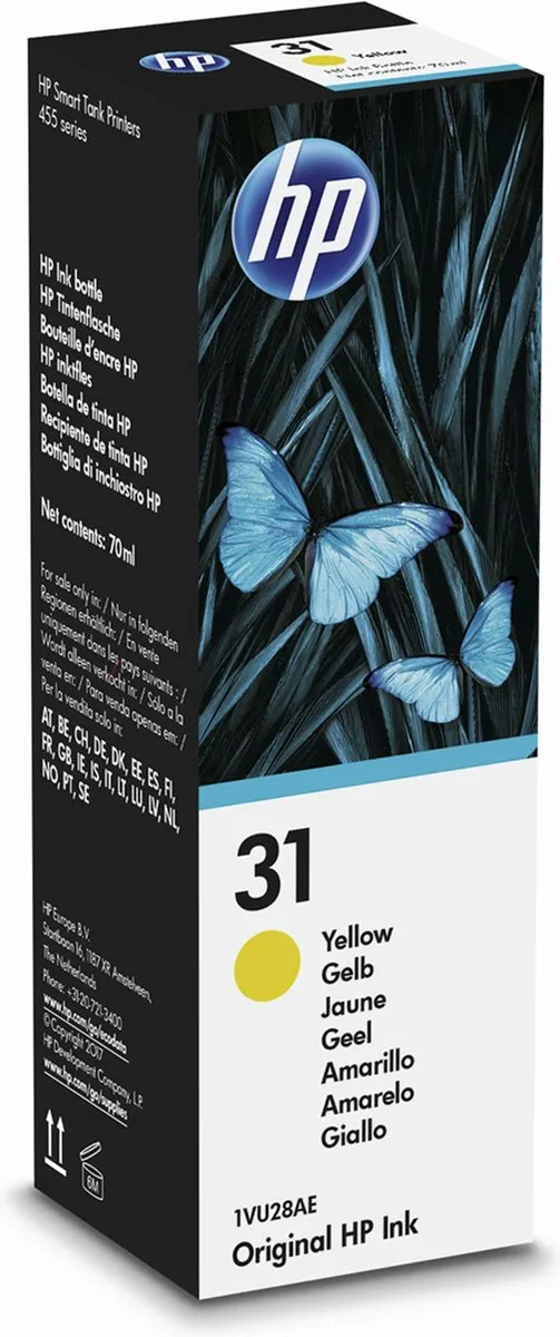 HP 31 Geel Inktcartridge 1VU28AE - 70ml