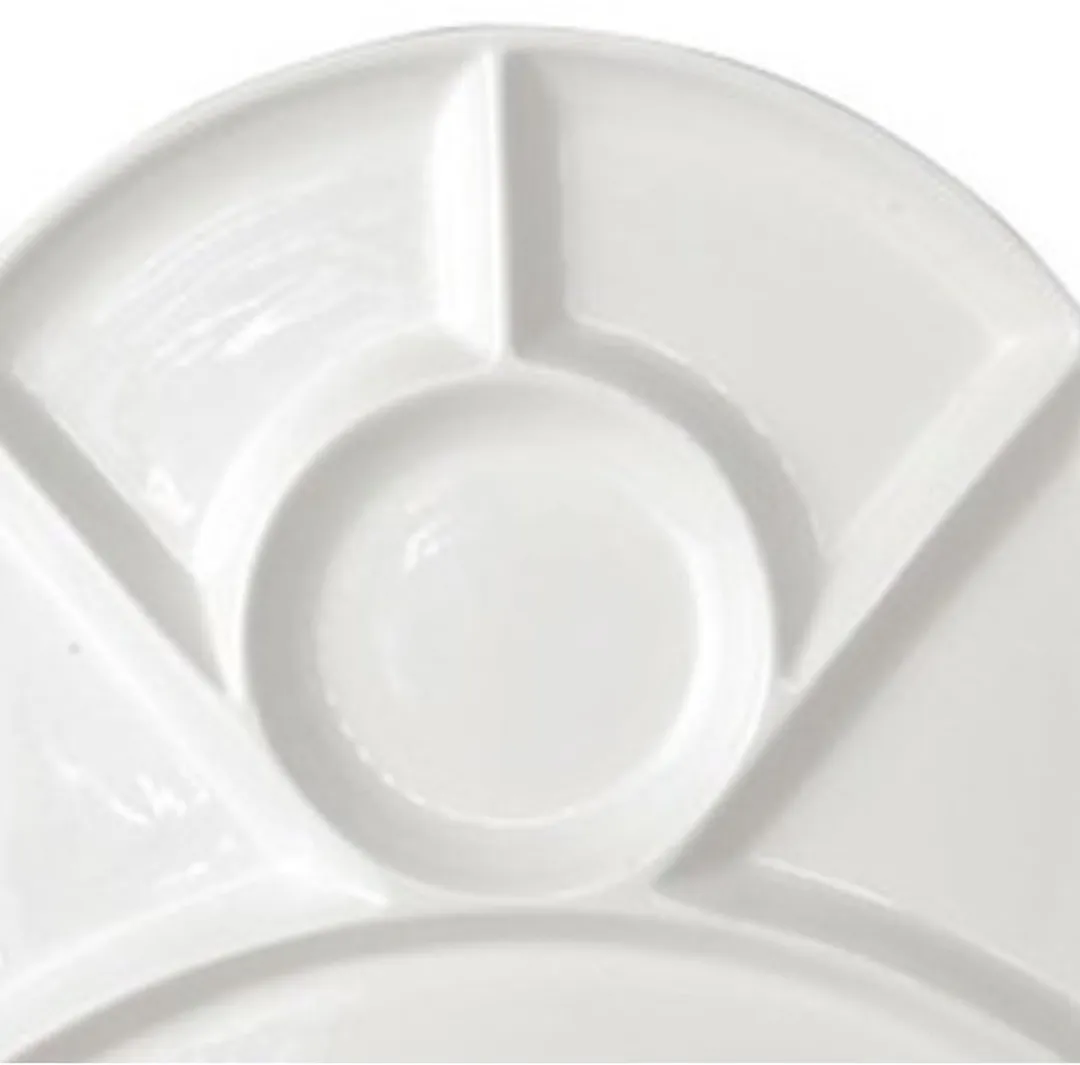 Cosy&Trendy Fonduebord 24cm - Wit - 6 Vakjes