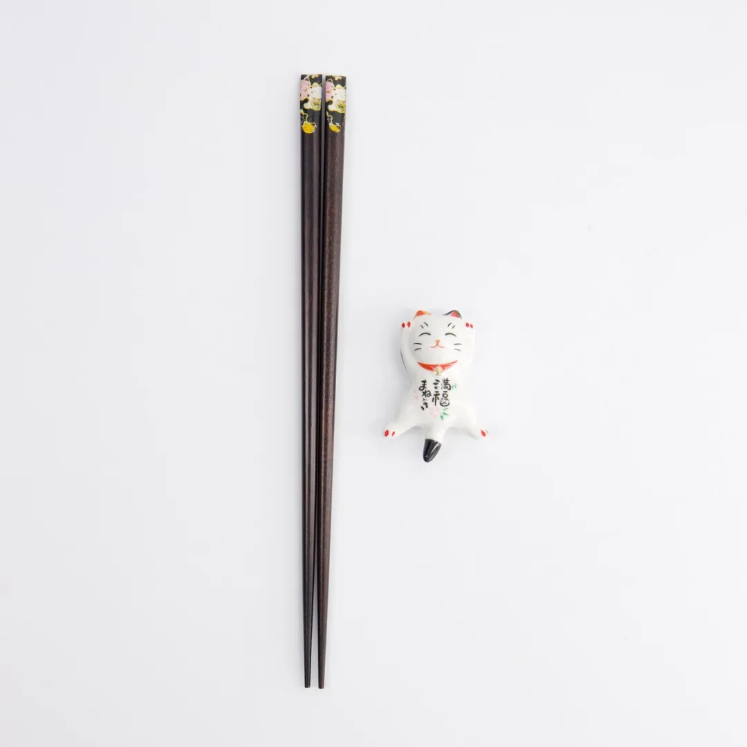 Tokyo Design Studio Lucky Cat A Eetstokjes - Bruin