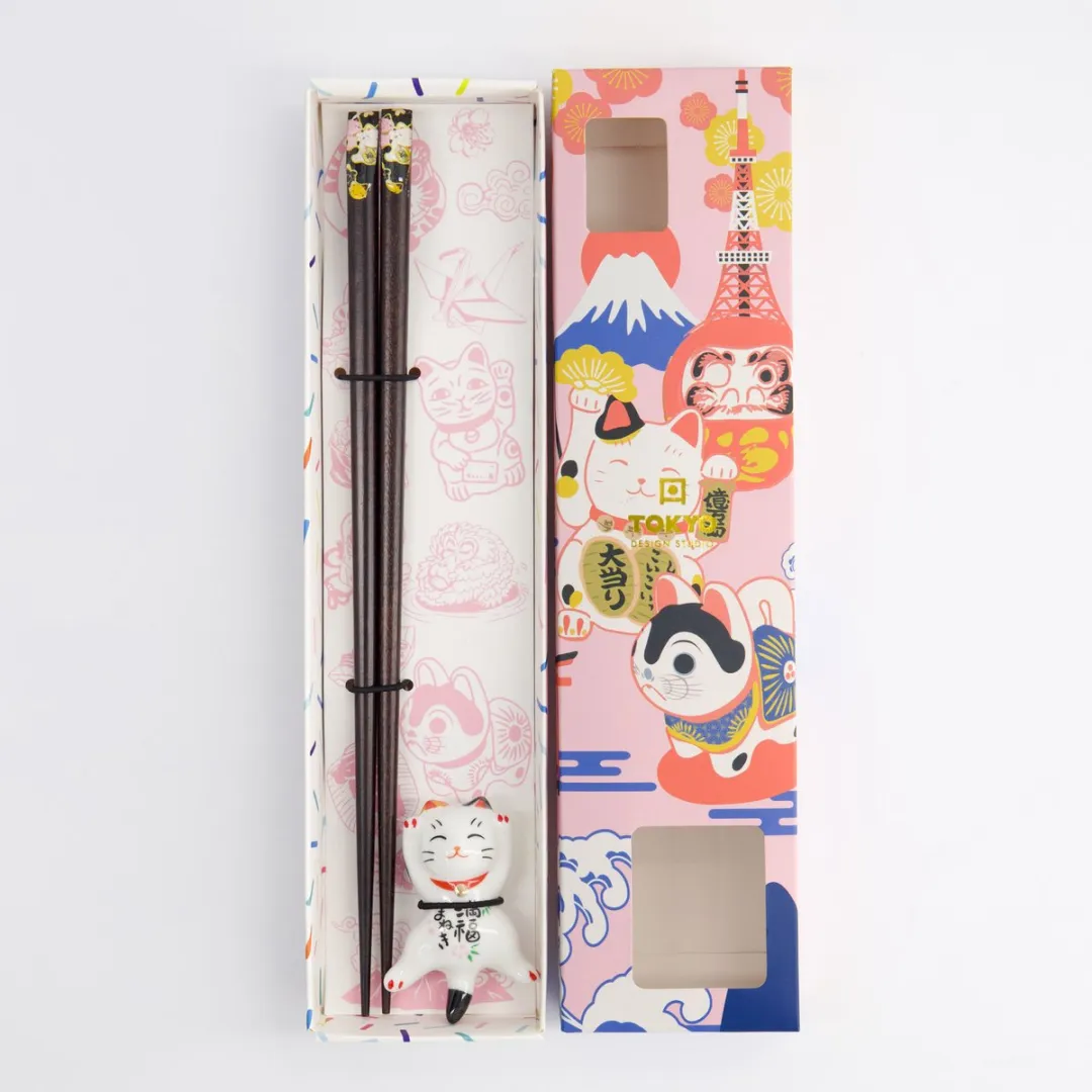 Tokyo Design Studio Lucky Cat A Eetstokjes