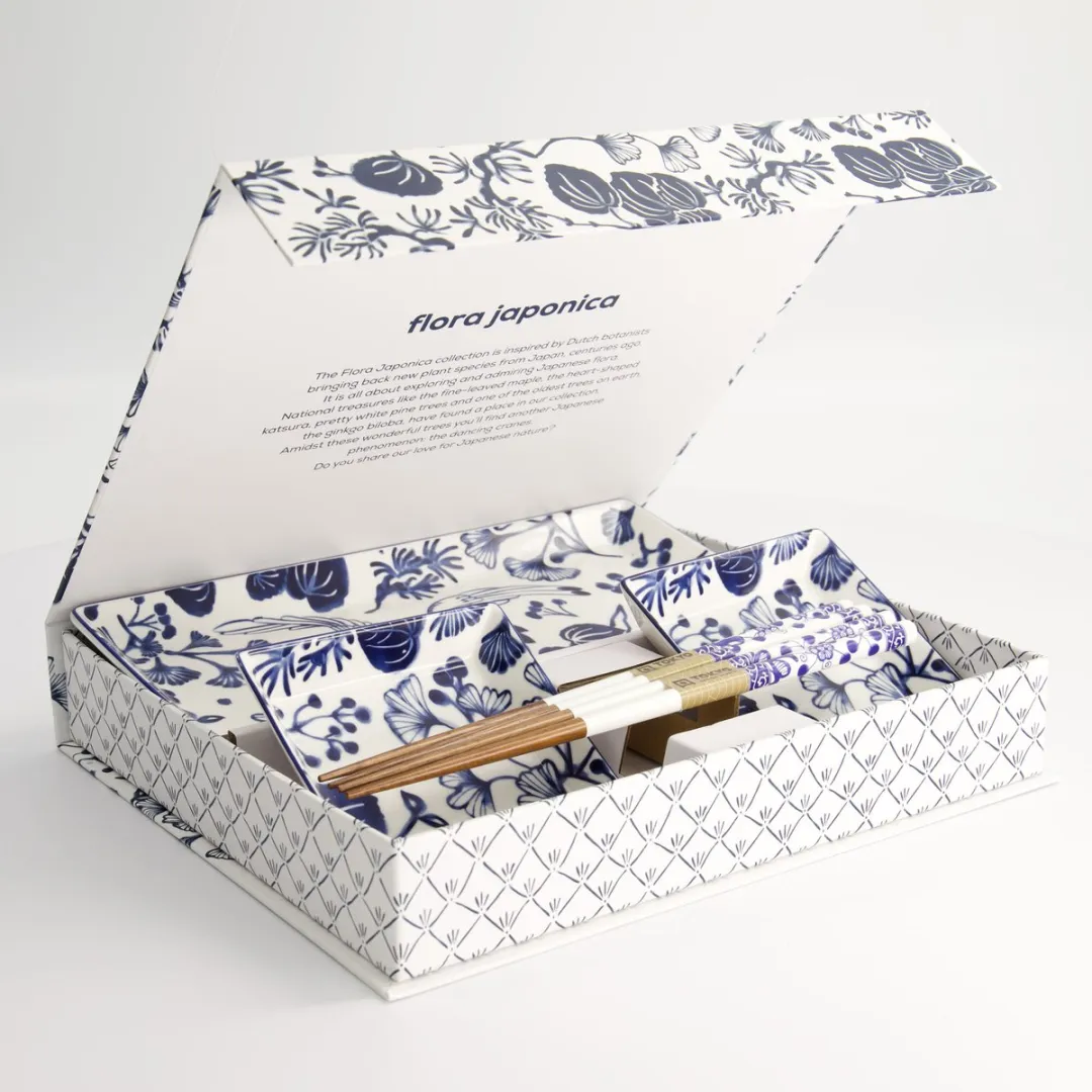 Tokyo Design Studio Flora Japonica Sushi Giftset 17457 - 6-delig - Blauw/Wit