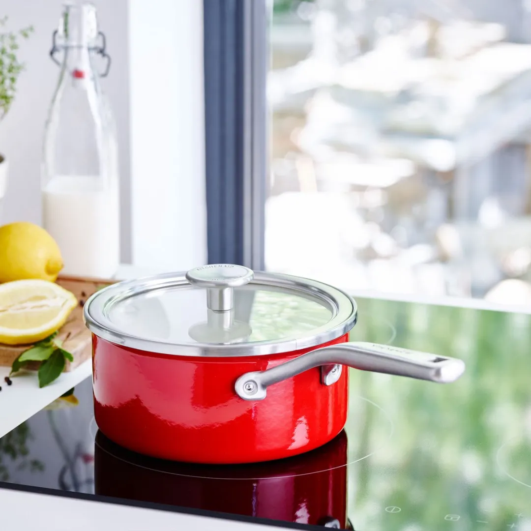 KitchenAid Steel Core Roestvrijstalen Pan 16cm - 1,3L - Keizerrood