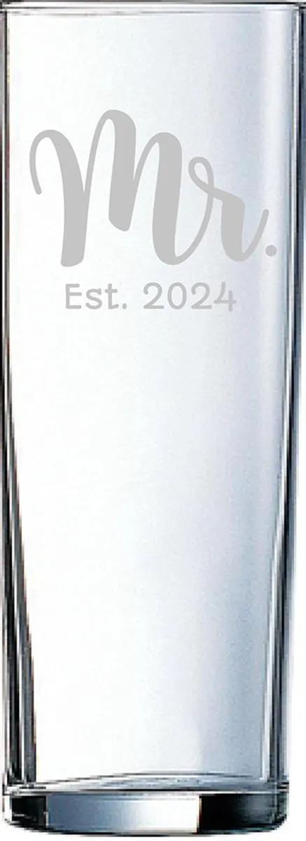 Arcoroc Mr. Est. 2024 Gegraveerd Longdrinkglas 31cl
