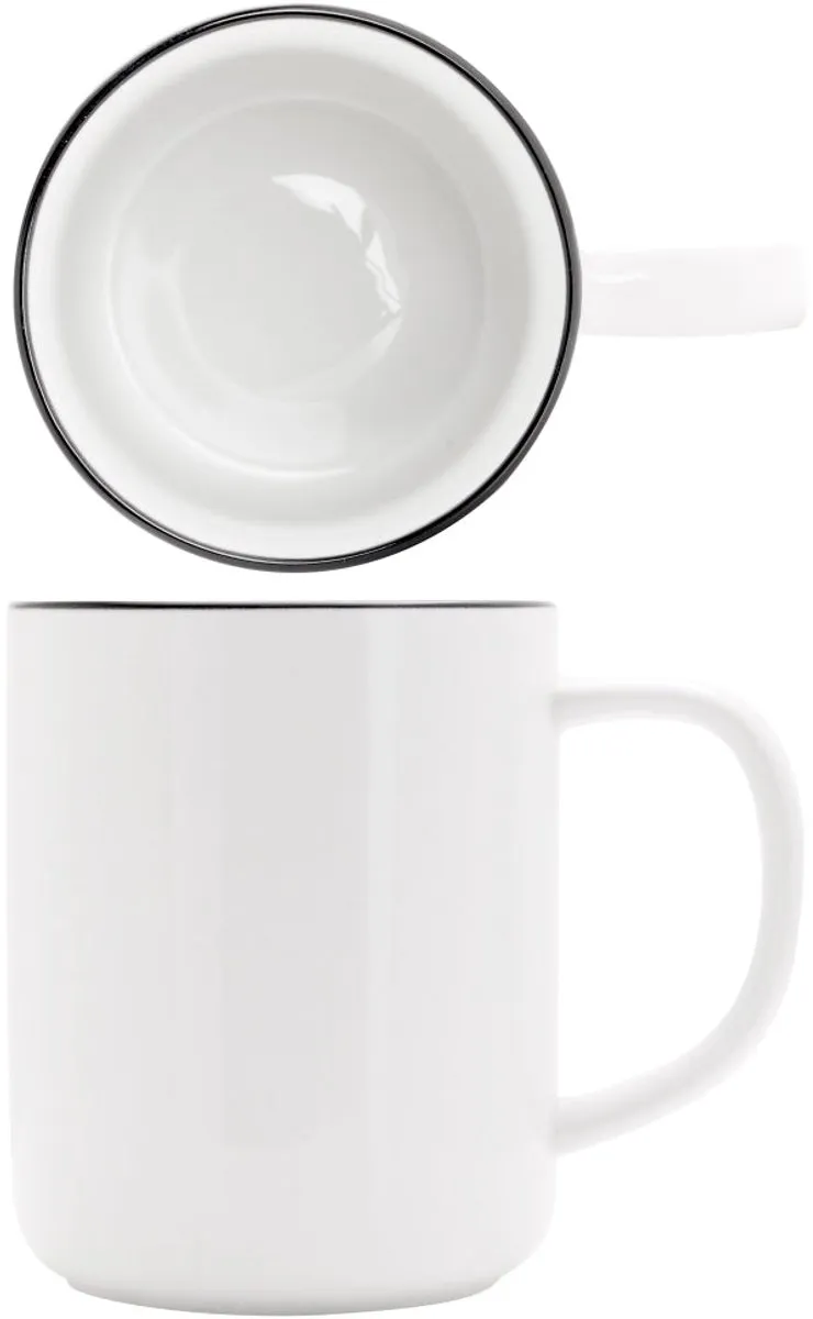 Cosy&Trendy Renee Koffiemokken - 6 Stuks 340ml - Wit Porselein