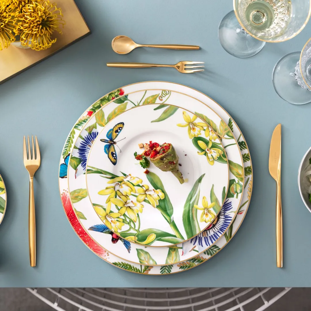 Villeroy & Boch Amazonia Anmut Diep Bord 24cm - Groen/Wit/Geel