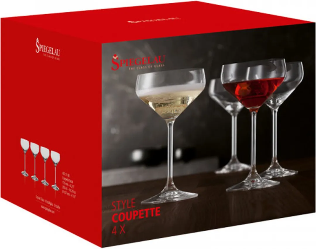 Spiegelau Style Cocktailglazen Set - 4x 290ml - Transparant