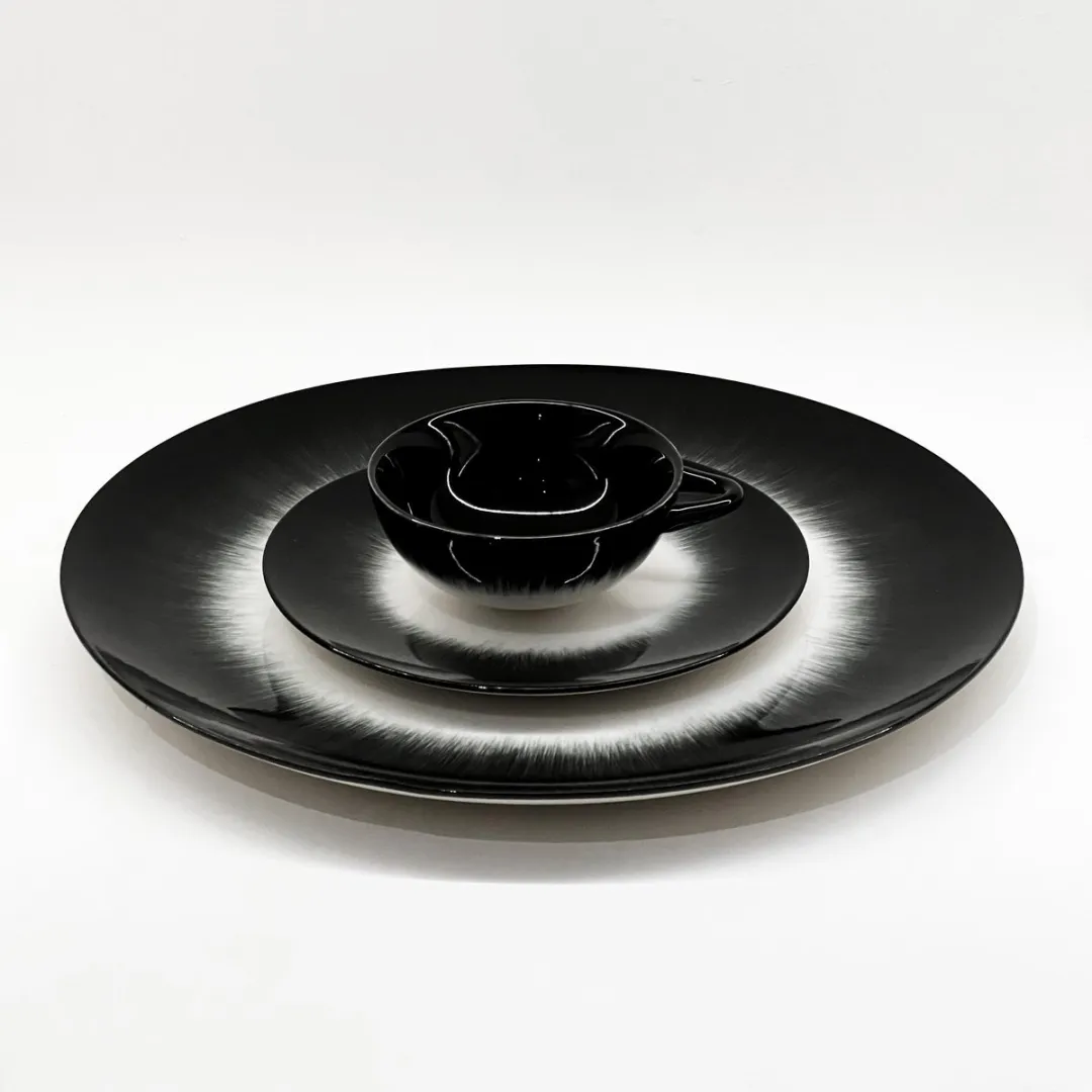 Serax Dé Tableware By Ann Demeulemeester Dinerbord Ø28 - 2 Stuks Wit/Zwart