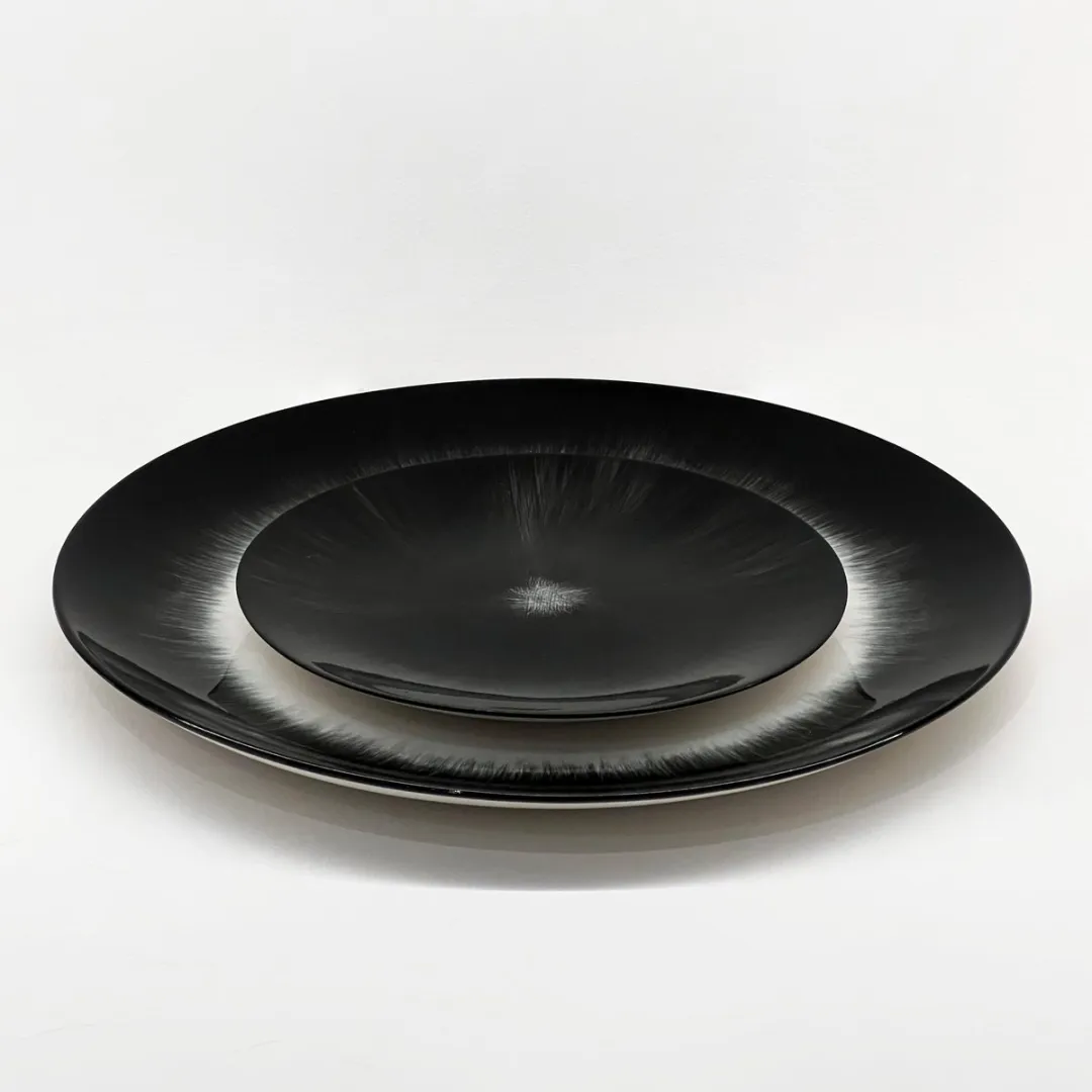 Serax Dé Tableware By Ann Demeulemeester Dinerbord Ø28 - 2 Stuks Wit/Zwart