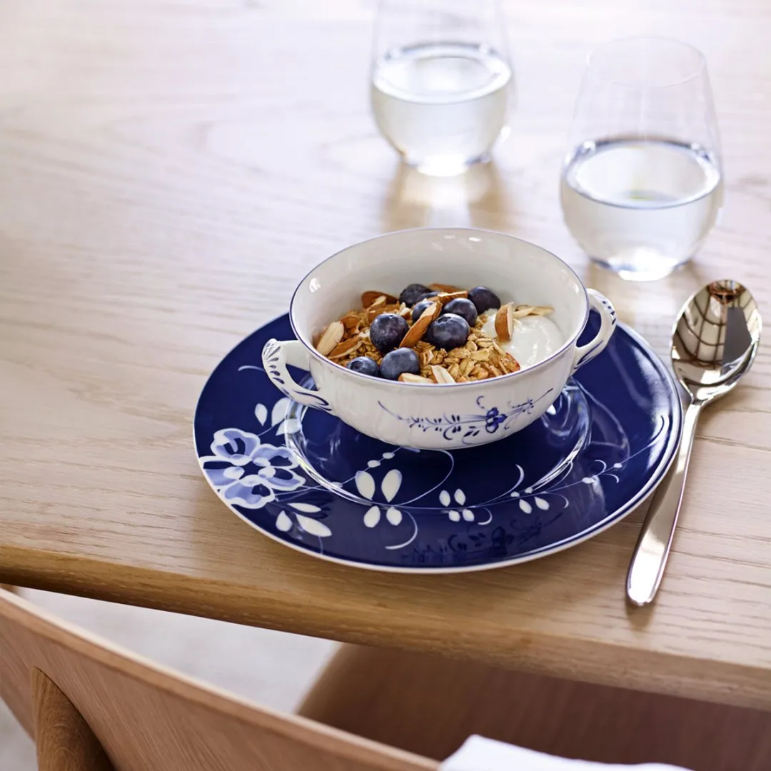 Villeroy & Boch Vieux Luxembourg Brindille Ontbijtbord - 22cm - Blauw