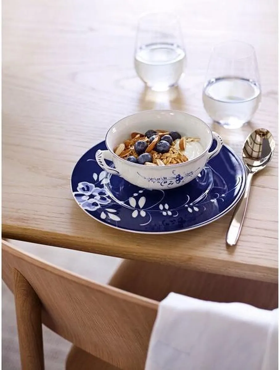 Villeroy & Boch Vieux Luxembourg Brindille Ontbijtbord - 22cm - Blauw
