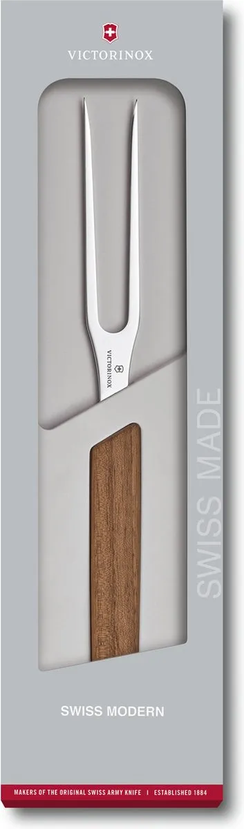 Victorinox Swiss Modern Vleesvork 15cm - Walnoot Hout