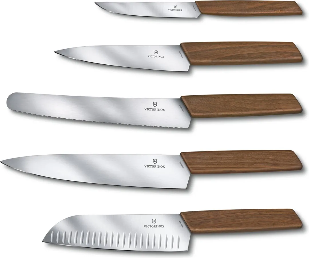 Victorinox Swiss Modern Vleesvork 15cm - Walnoot Hout
