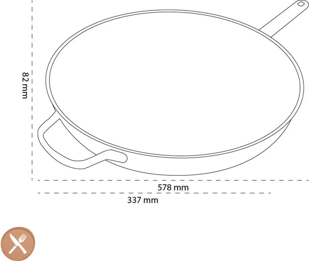 Demeyere Wokpan Ø32cm - RVS - 3.5L