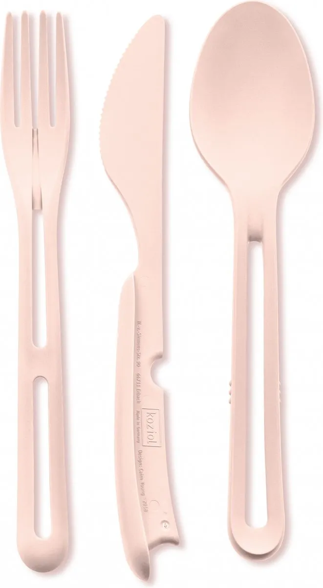 Koziol Bestekset Klikk 22,2cm Roze - 3-delig