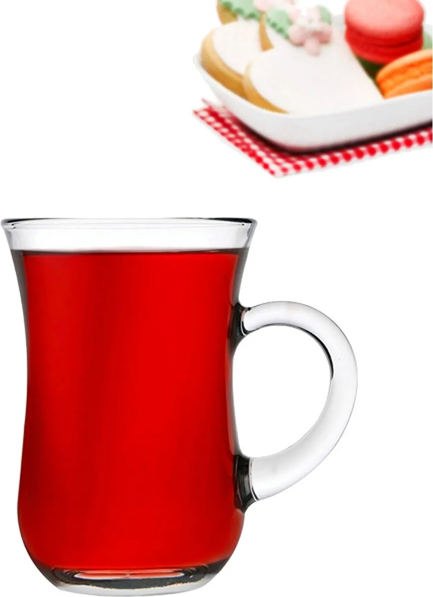 Pasabahce Keyif Turkse Theeglazen met oor 140ml
