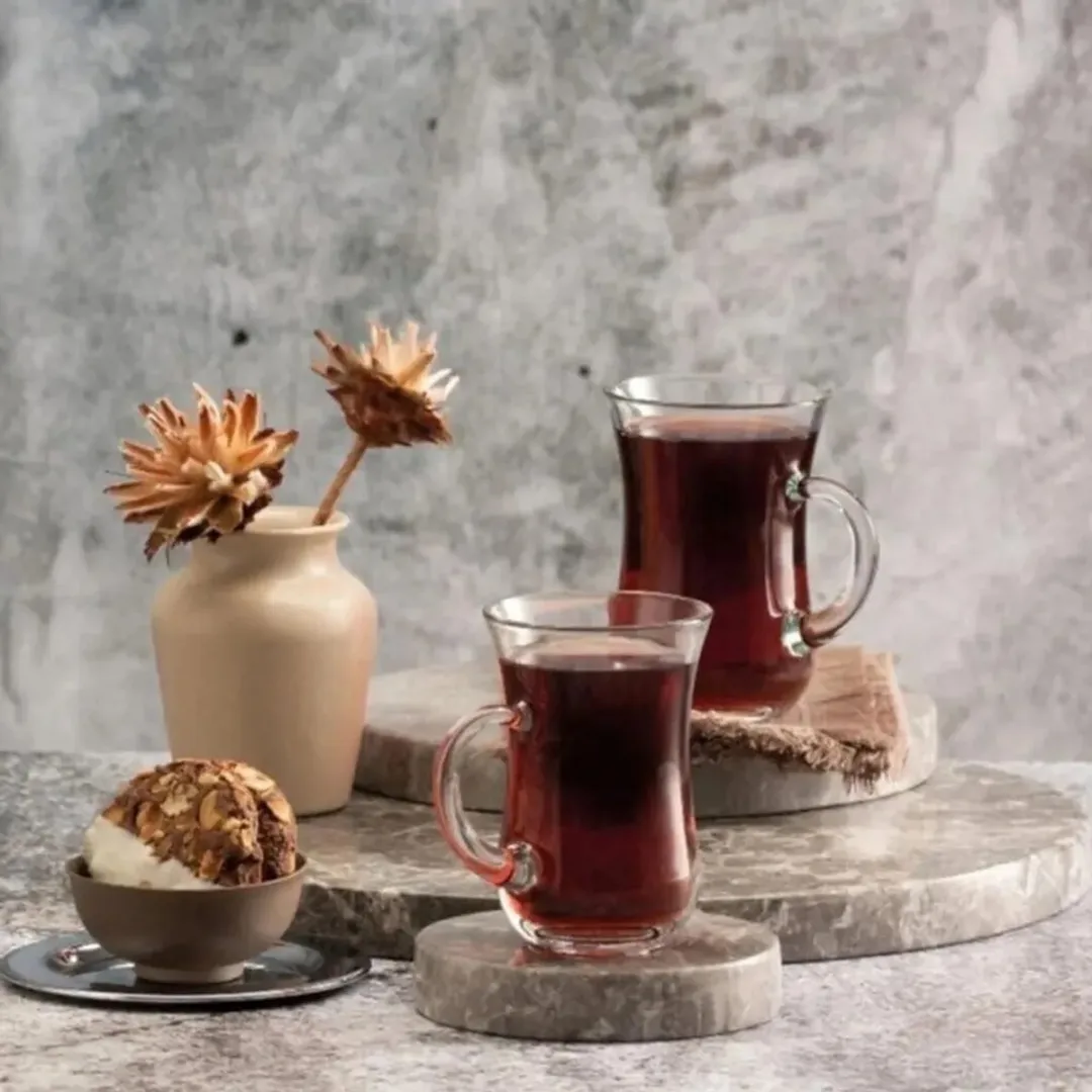 Pasabahce Keyif Turkse Theeglazen met oor 140ml - 6 Stuks
