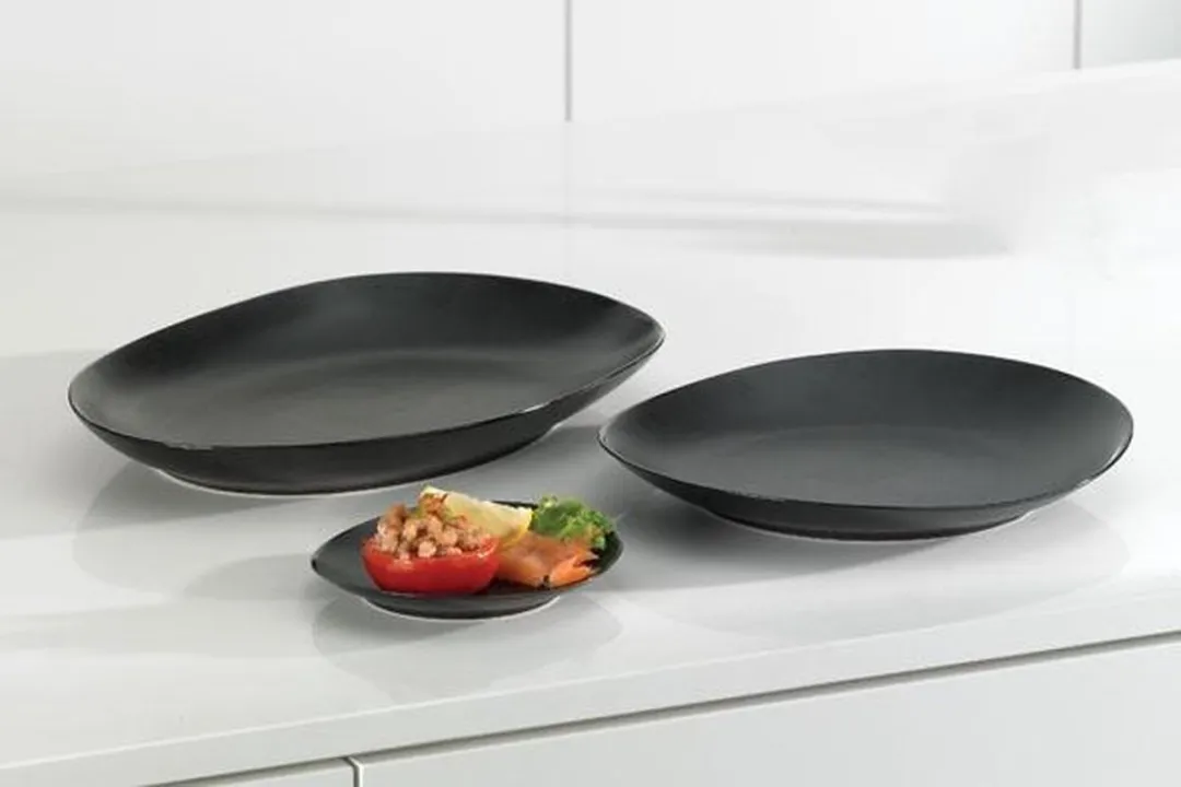 Cosy&Trendy Vongola Plat Bord 35,5x24,8cm - Zwart