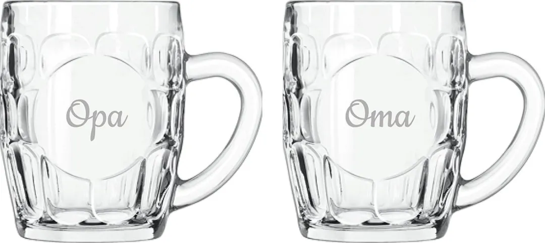 Libbey Bierpul 55cl Gegraveerd Opa & Oma