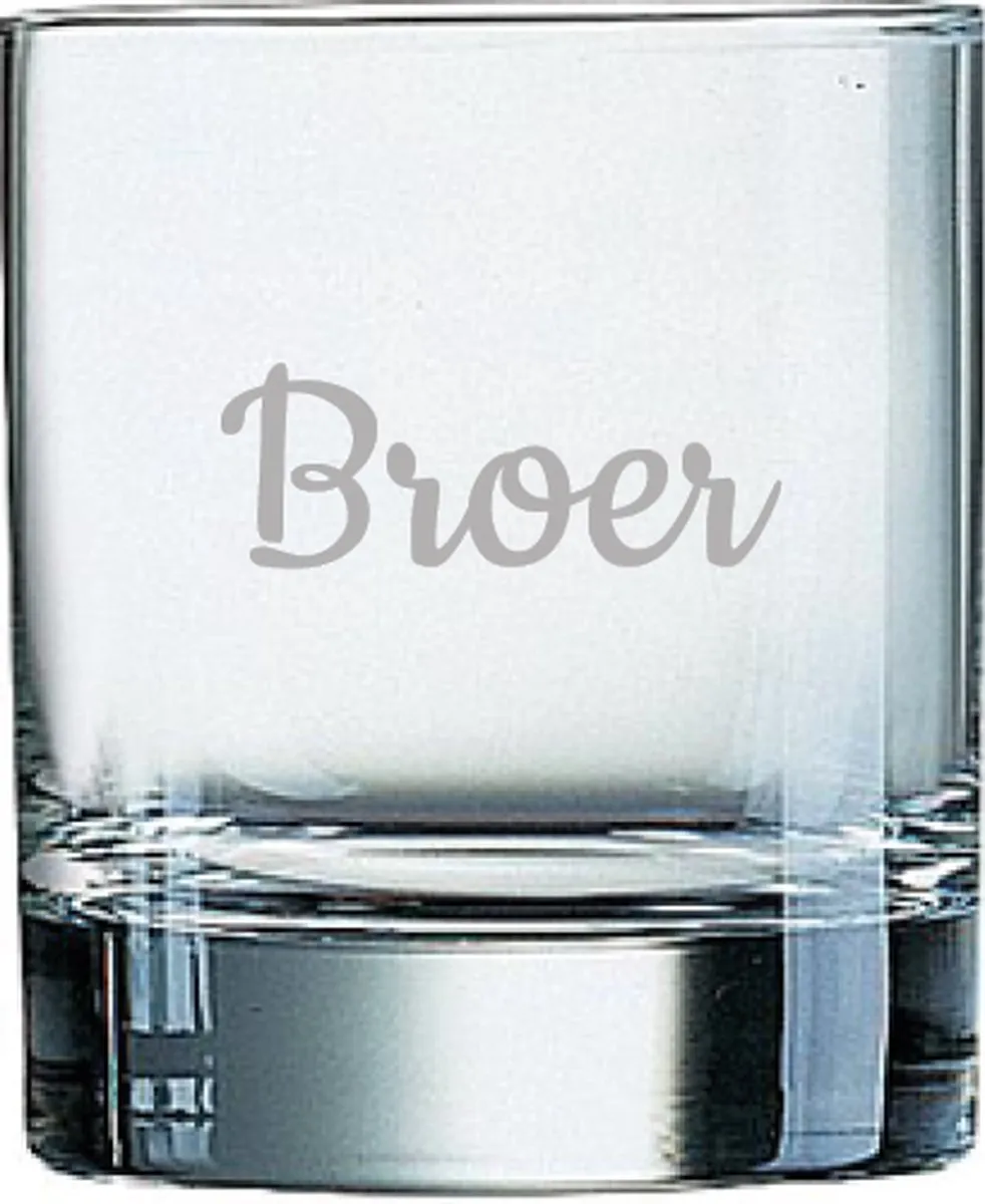 Arcoroc Gegraveerd Whiskeyglas 20cl - Broer