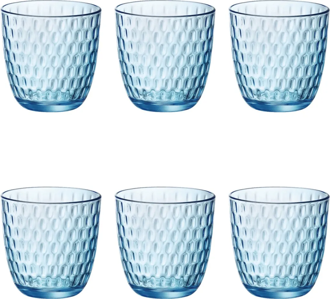 Bormioli Rocco Lively Blue Waterglazen - 6 Stuks - 290ml