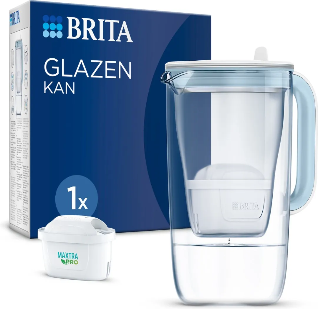 BRITA Glazen Waterfilterkan MAXTRA PRO 2,5L - Lichtblauw