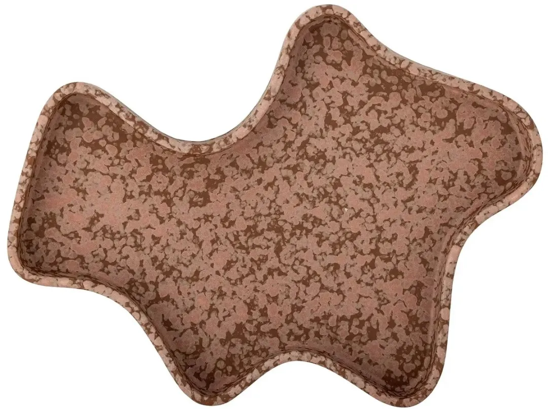Bloomingville Lakey Dienblad Aardewerk - 22x29cm - Bruin