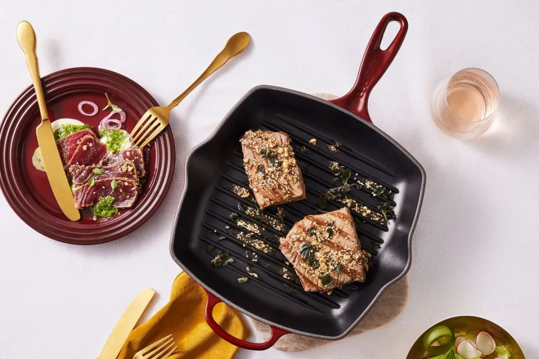 Le Creuset Grillpan Signature Garnet 26cm - Geëmailleerd