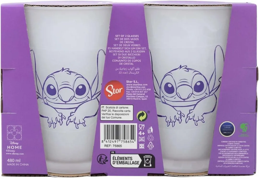 Disney Lilo & Stitch Glazen 490ml - 2 Stuks - afbeelding 6 van 6