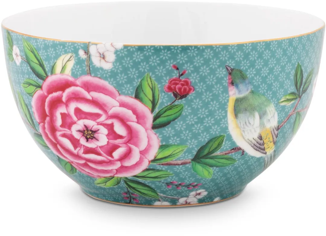 Pip Studio Blushing Birds Kom Blauw 15cm
