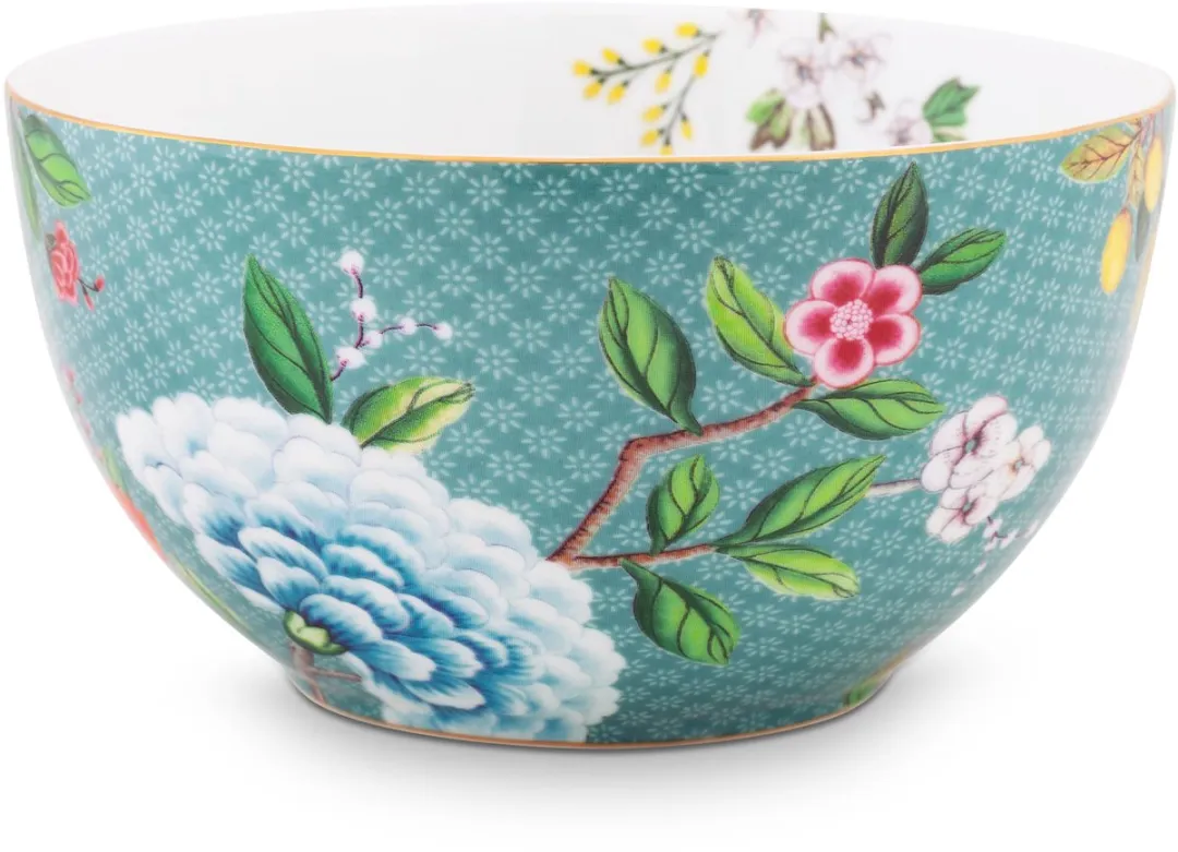 Pip Studio Blushing Birds Kom Blauw 15cm