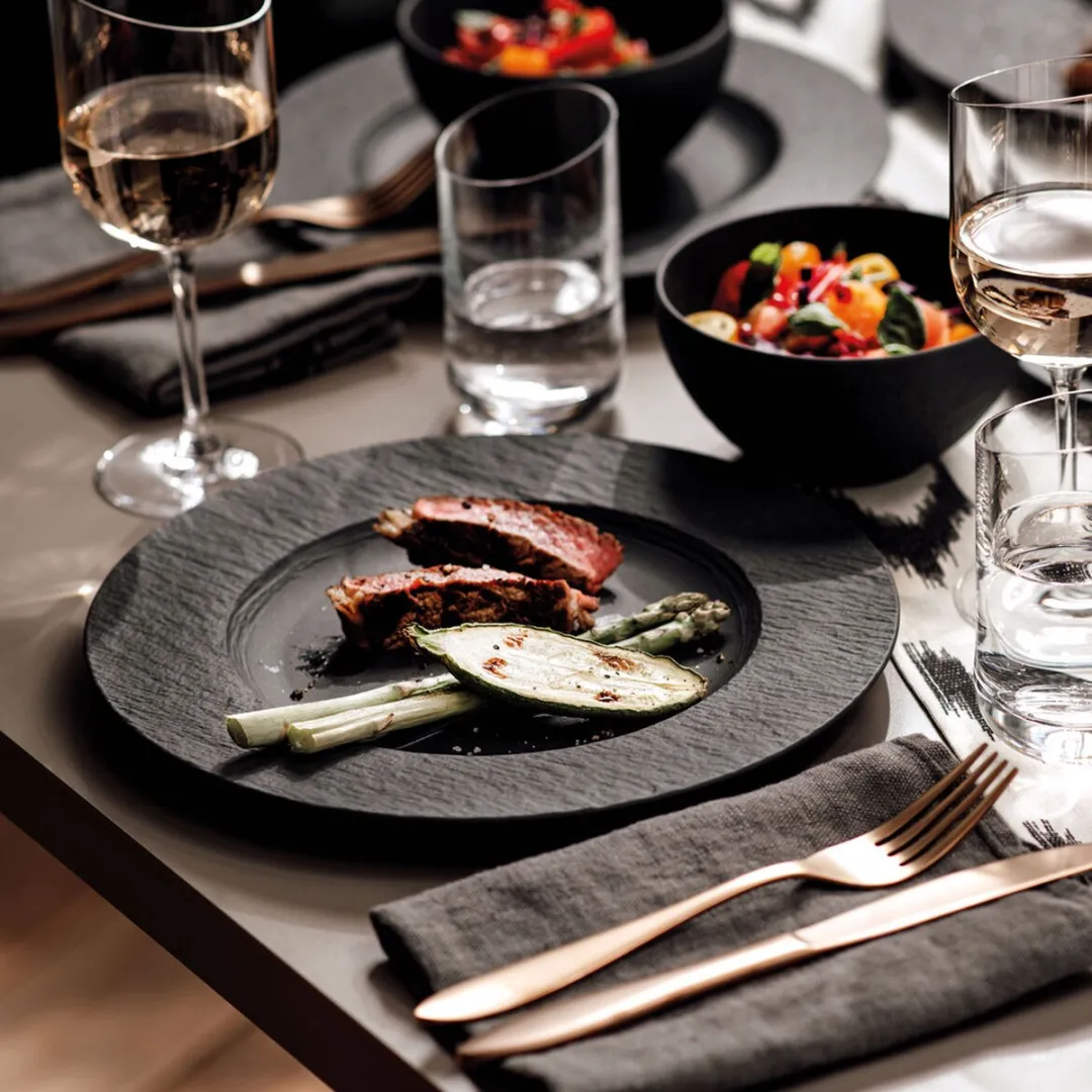 Villeroy & Boch Manufacture Rock Dinerbord Rond - Ø 27 cm - Zwart