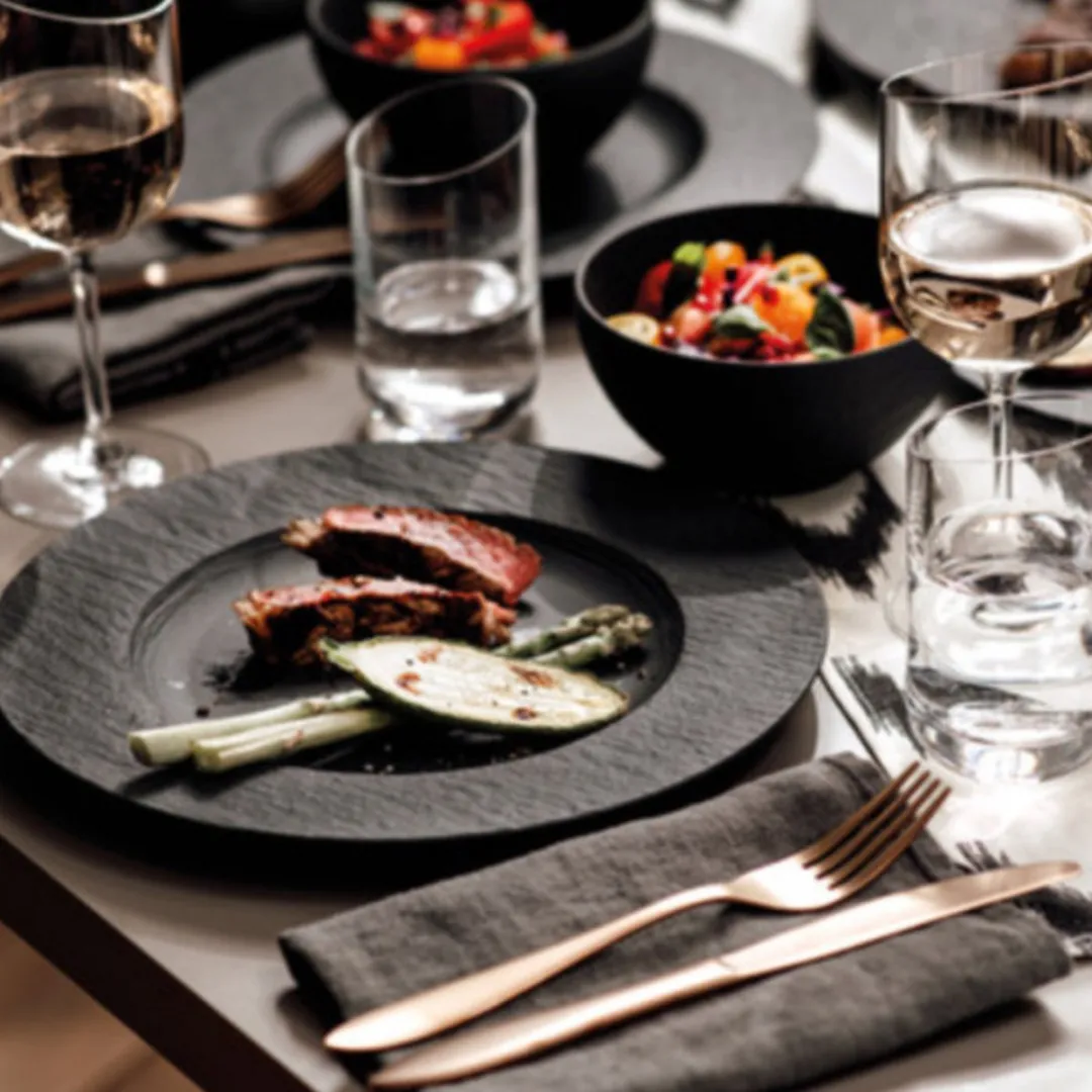 Villeroy & Boch Manufacture Rock Dinerbord Rond - Ø 27 cm - Zwart