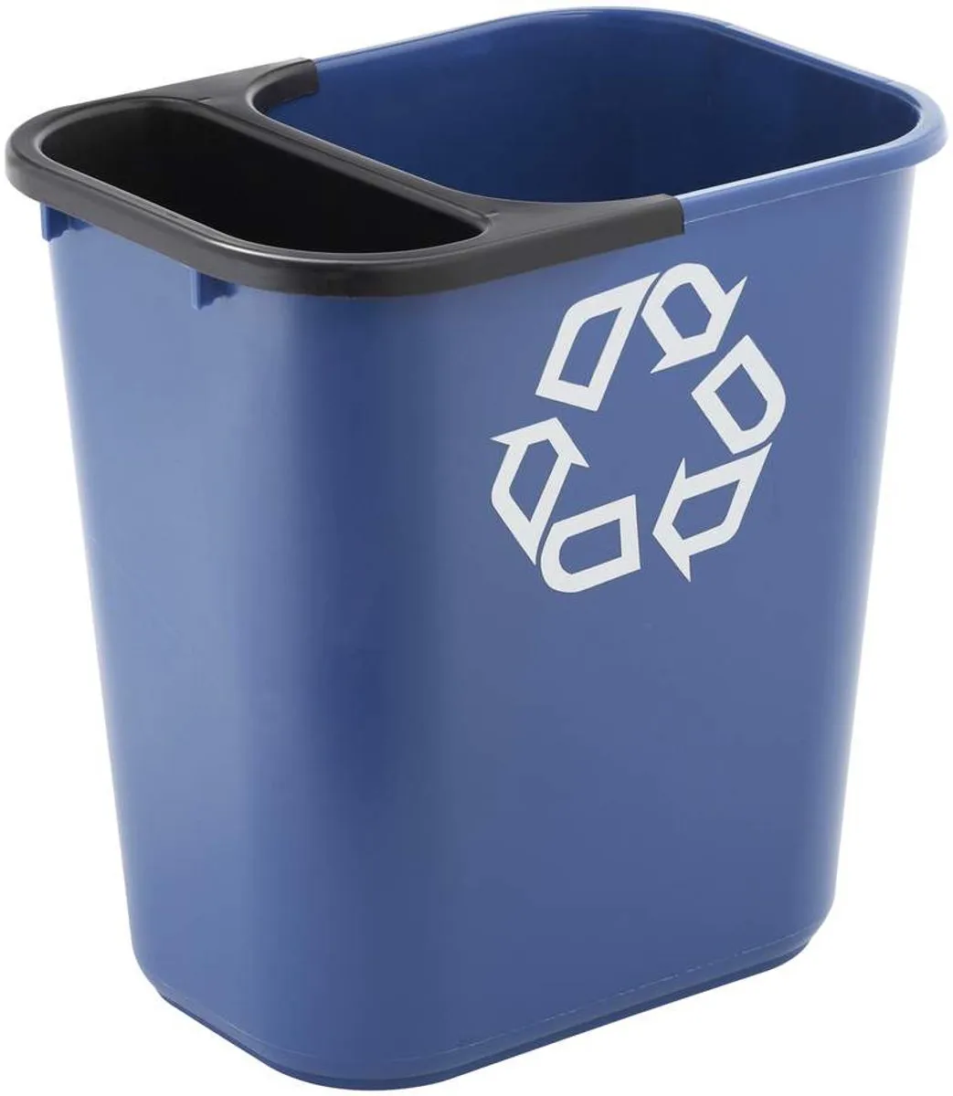 Rubbermaid Papierbak Recycling 26L - Blauw