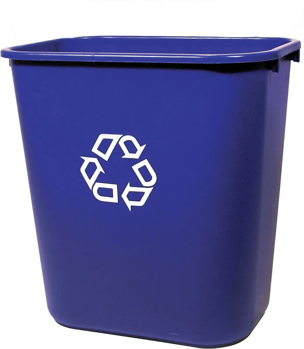Rubbermaid Papierbak Recycling 26L - Blauw