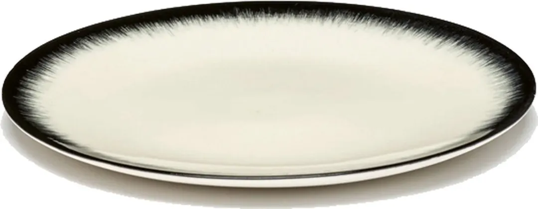 Serax Dé Tableware Sideplate Variatie 3 Ø14 - 2 Stuks - Zwart/Wit