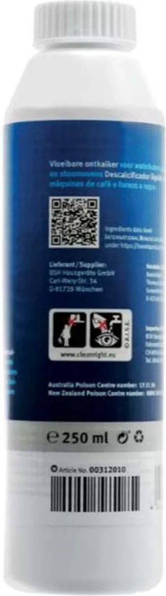 Siemens Vloeibare Ontkalker 00312010 - 250ml